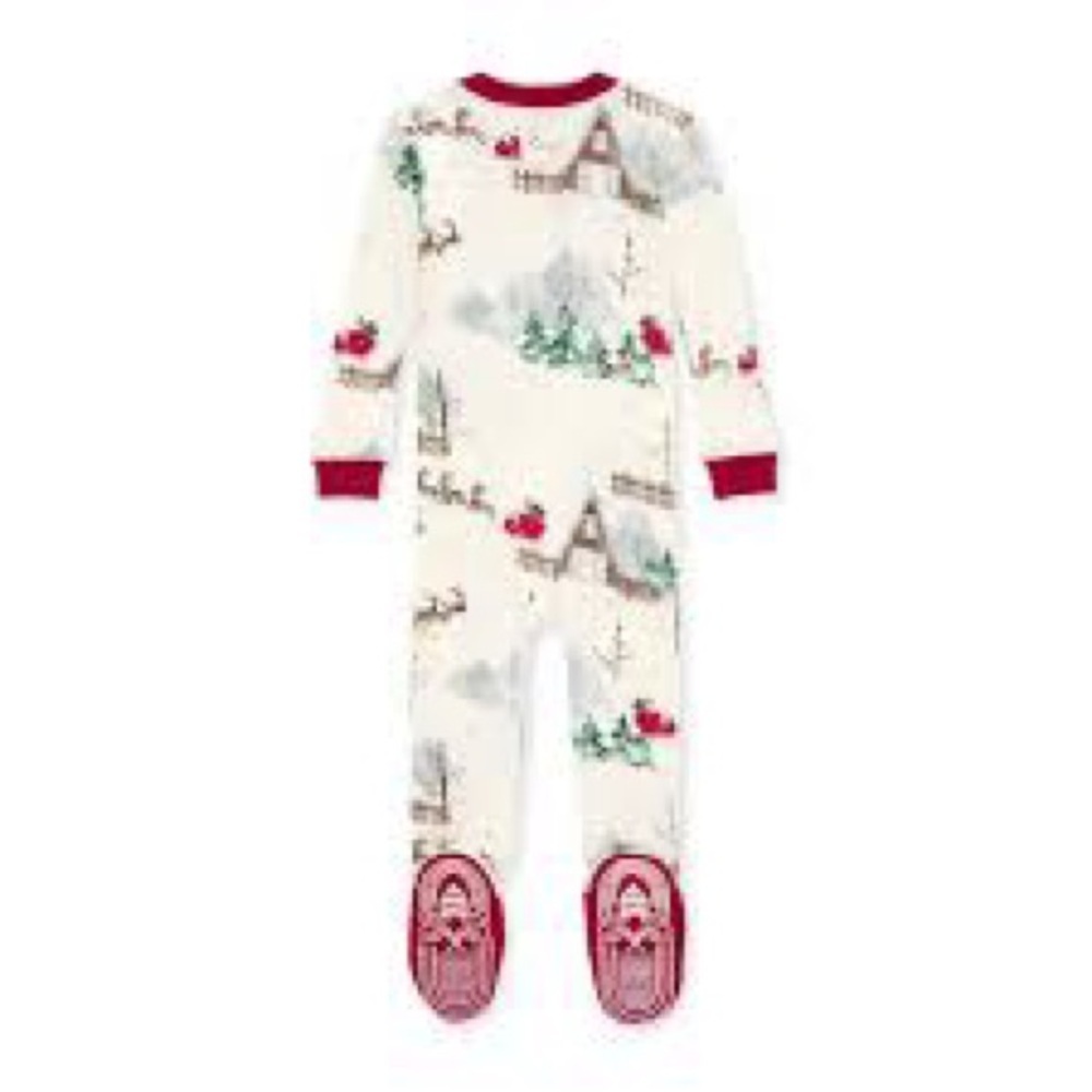 Burt's Bees Baby Holiday Organic Cotton Onesies Pajamas. Size 12 Months